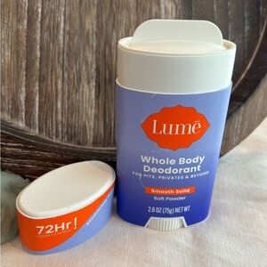 Lume Whole Body Deodorant • Smooth Solid • Soft Powder • 2.6 oz